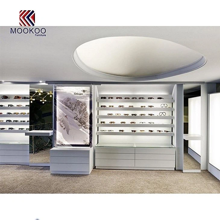 Bright And Concise Decoration Eyewear White Wall Cabinets