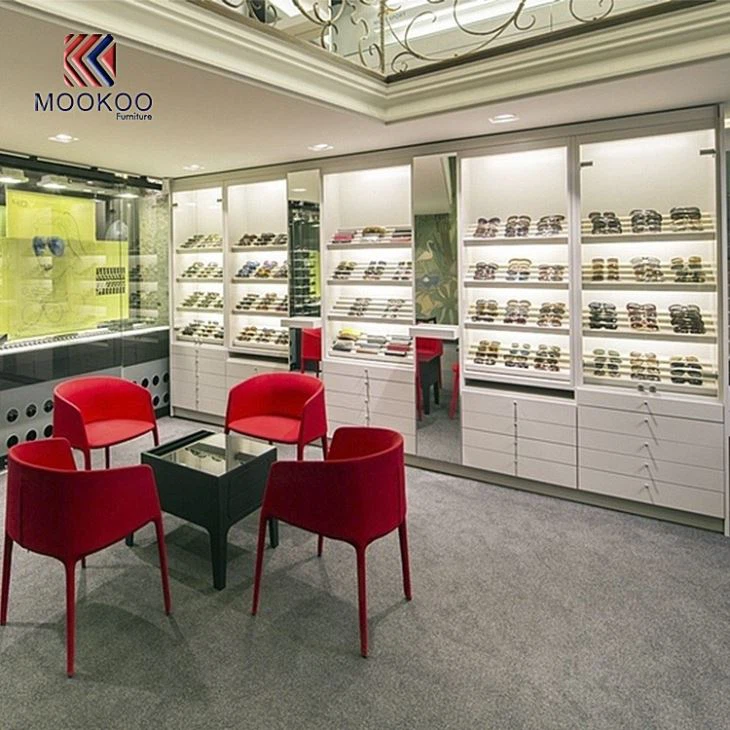 Bright And Concise Decoration Eyewear White Wall Cabinets