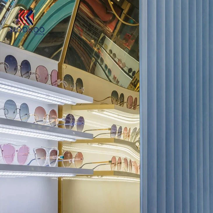 Modern Sunglasses Store Interior Decoration Showcase Cabinet Display