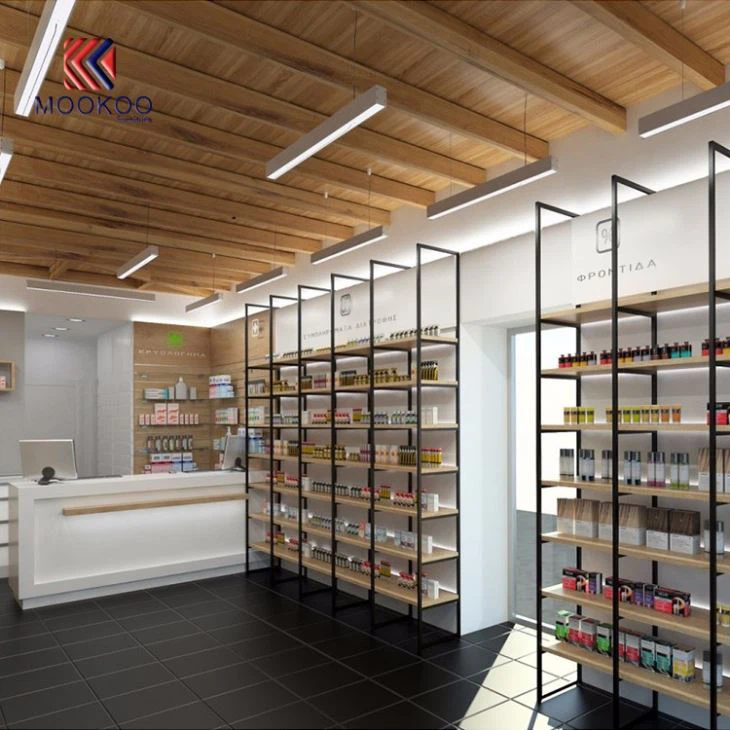 Drug Display Wall Mounted Shelves