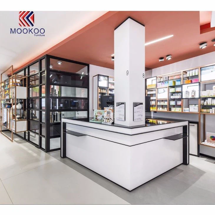 High End Pharmacy Interior Counter Furniture Design